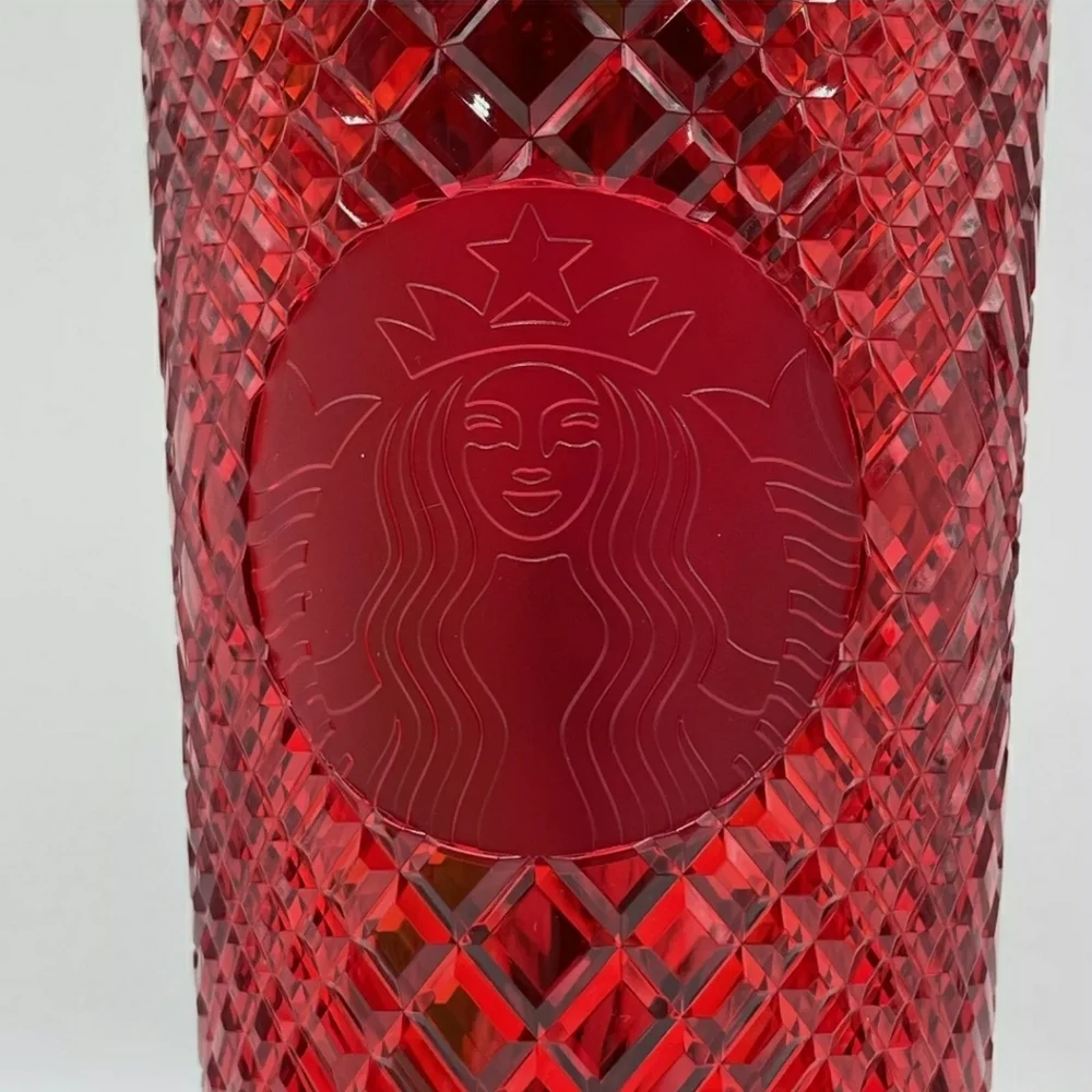 Starbucks 2021 Christmas Winter Holiday Red Jeweled Venti Tumbler 24oz Cold Cup - Picture 2 of 3